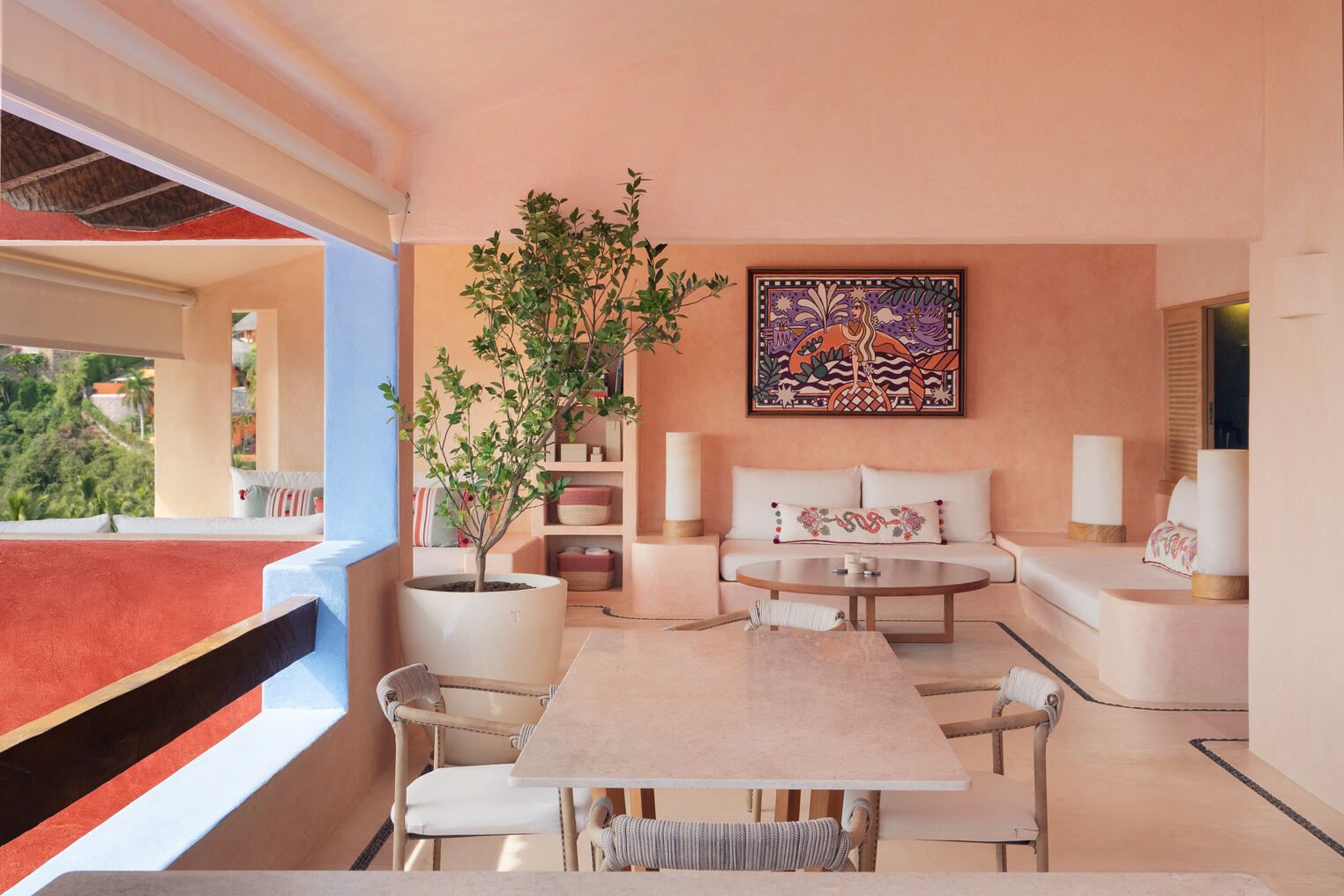 Open-plan living and dining